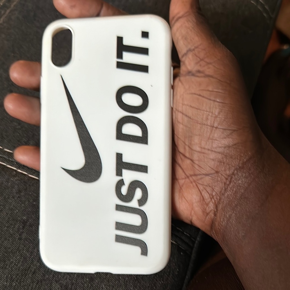 Nike White and Black iPhone Case Minimalist Design